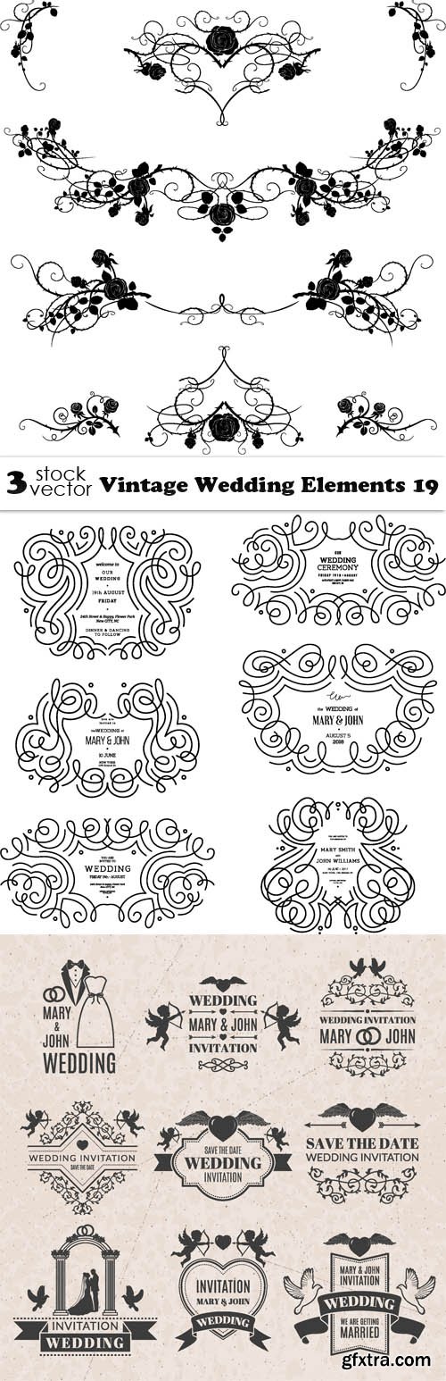 Vectors - Vintage Wedding Elements 19