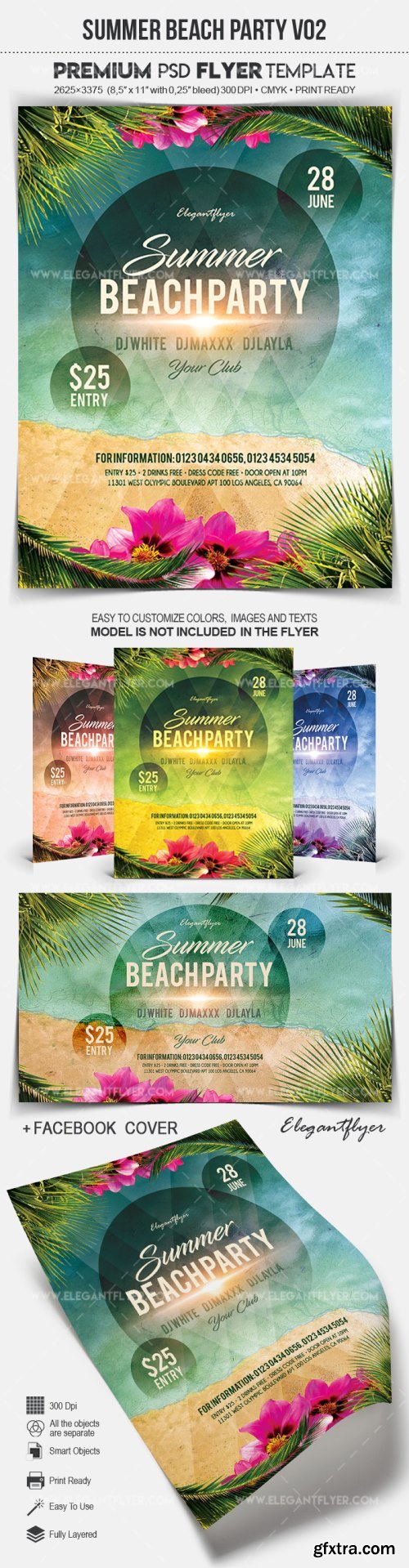 Summer Beach Party V02 – Flyer PSD Template