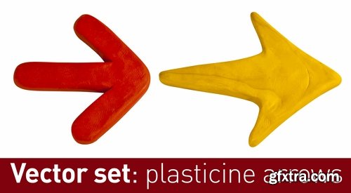 Plasticine figurine hack school flyer banner sticker label 25 EPS