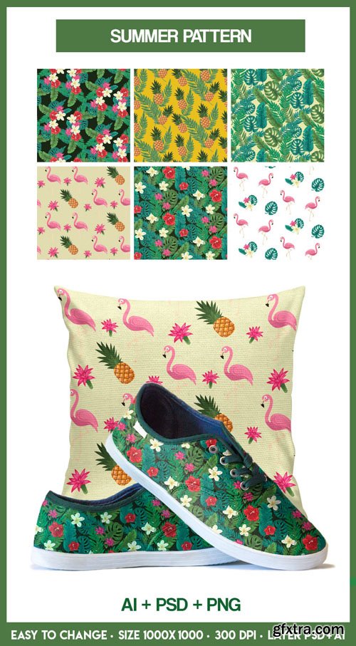 6 Summer Patterns [Ai/PSD/PNG]