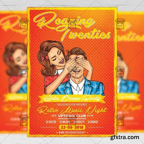 Roaring Twenties Party – Club A5 Flyer Template Roaring Twenties Party – Club A5 Flyer Template