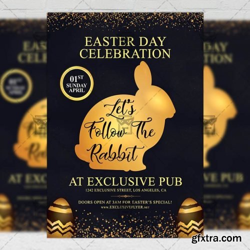 Let’s Follow the Rabbit – Seasonal A5 Flyer Template