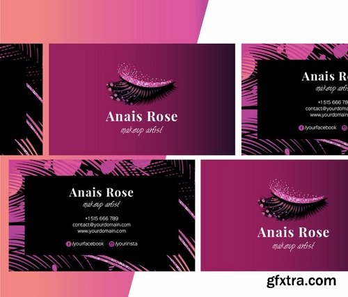 Luxury Makeup Artist Business Carda