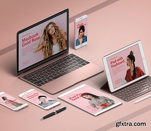 UI Rose Gold Psd Apple Devices Pack UI Rose Gold Psd Apple Devices Pack