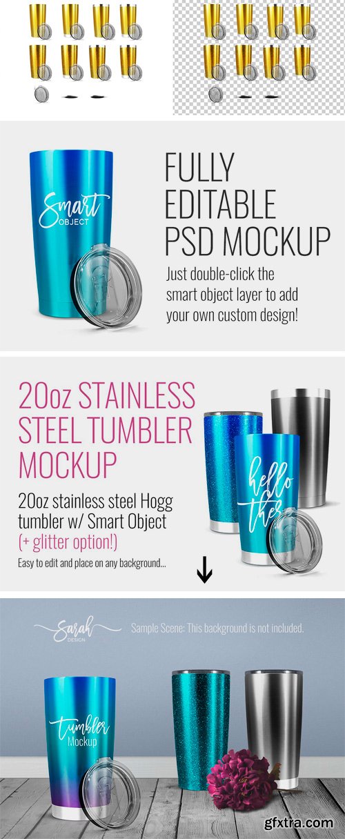 CM - 20oz Stainless Hogg Tumbler Mockup 2511547