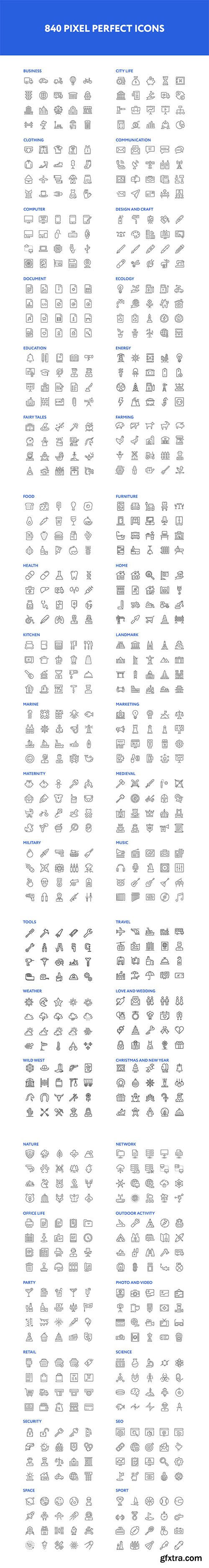 Pixer Outline icons