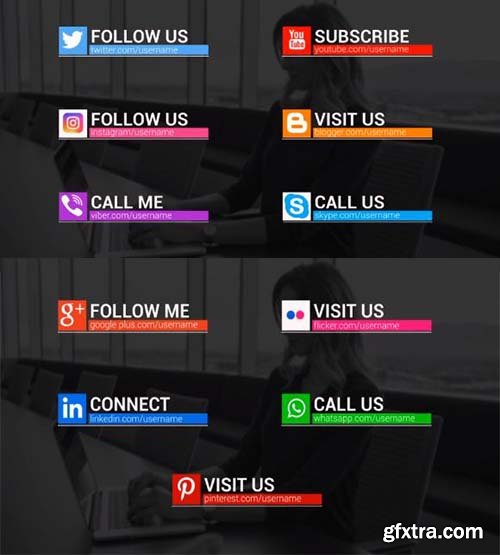 Social Media Lower Thirds - After Effects 77966