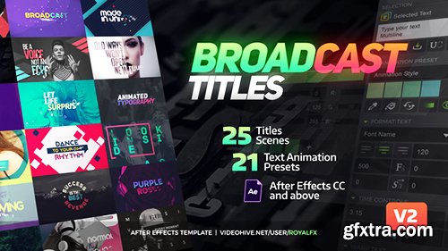 Videohive TypeX - Text Animation Tool | Broadcast Pack: Modern Colorful Typography Titles V1.5.51 20233979