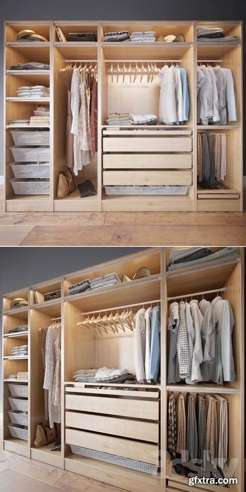 Clothes in the Closet Section C 3-4 3d Model