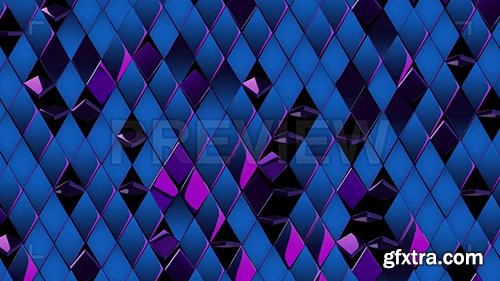Shiny, Metallic Blue-Purple Rhombus 86626