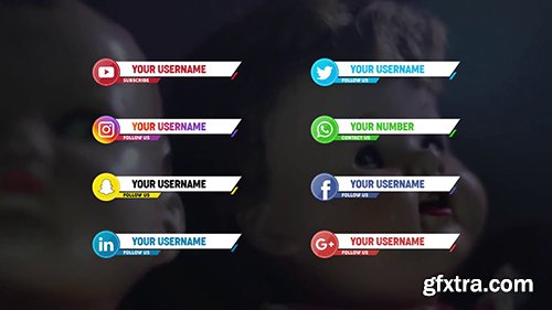 4K Social Media Lower Thirds 86709 4K Social Media Lower Thirds 86709