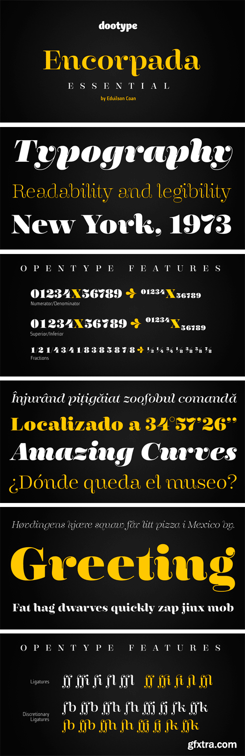 Encorpada Essential Font Family Encorpada Essential Font Family