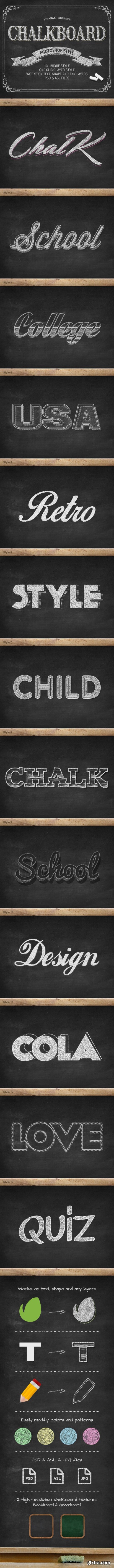 Graphicriver - Chalkboard Photoshop PSD Layer Styles 7631766