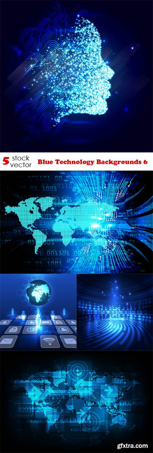 Vectors - Blue Technology Backgrounds 6