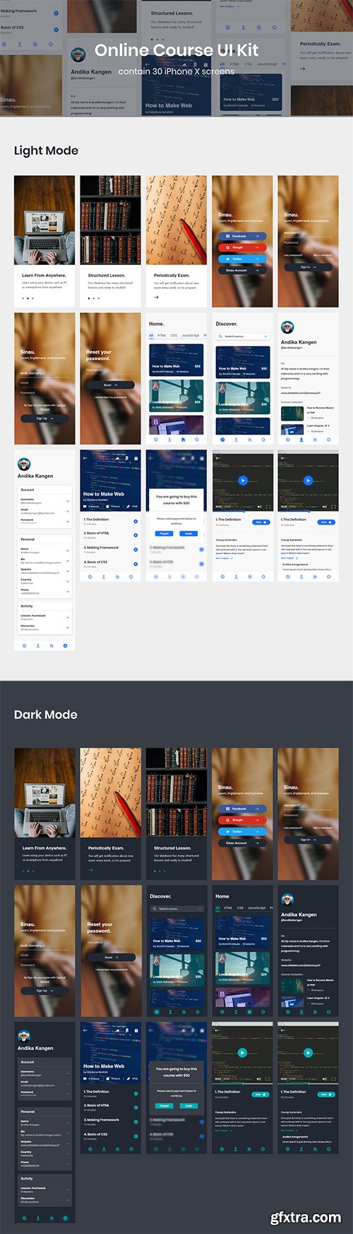 Online Course UI Kit