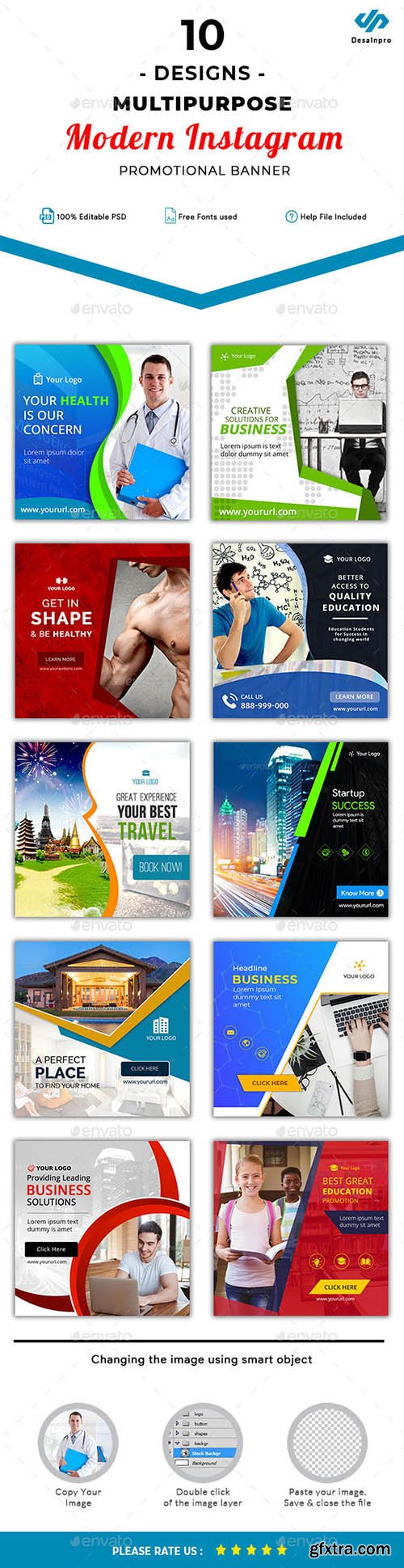 10 Multipurpose Instagram Template - AR 22069131