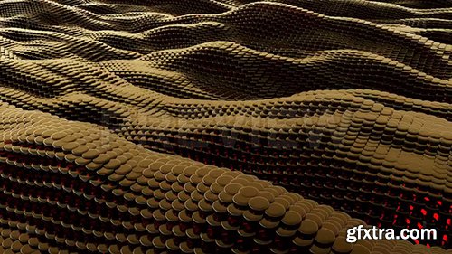 Brown Metallic Scale Waves 86803