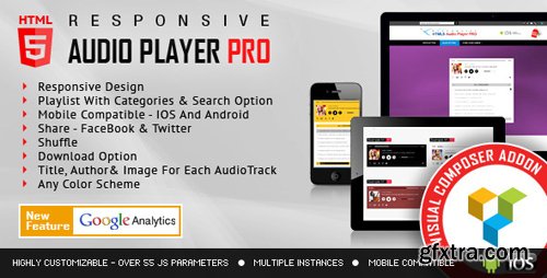 CodeCanyon - Visual Composer Addon - HTML5 Audio Player PRO for WPBakery Page Builder v1.9.3 - 12000347