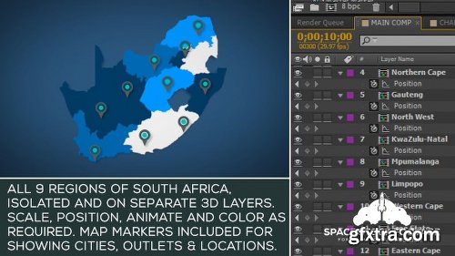 Videohive South Africa Map Kit 18328692
