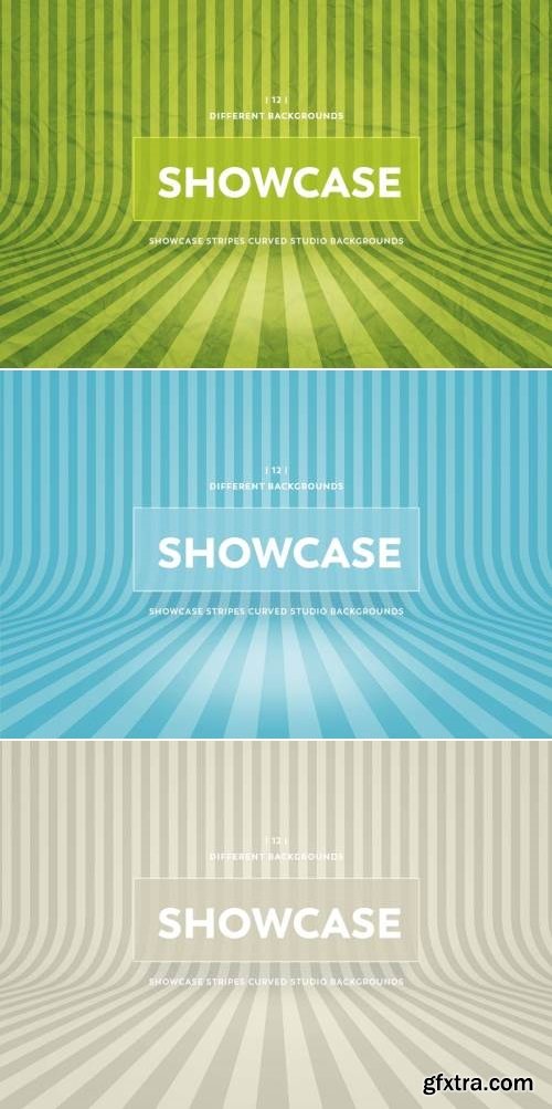 Showcase Stripes Curved Studio Backgrounds Bundle