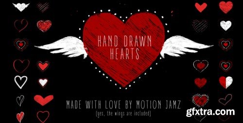 Videohive - Hand Drawn Hearts - 19250562