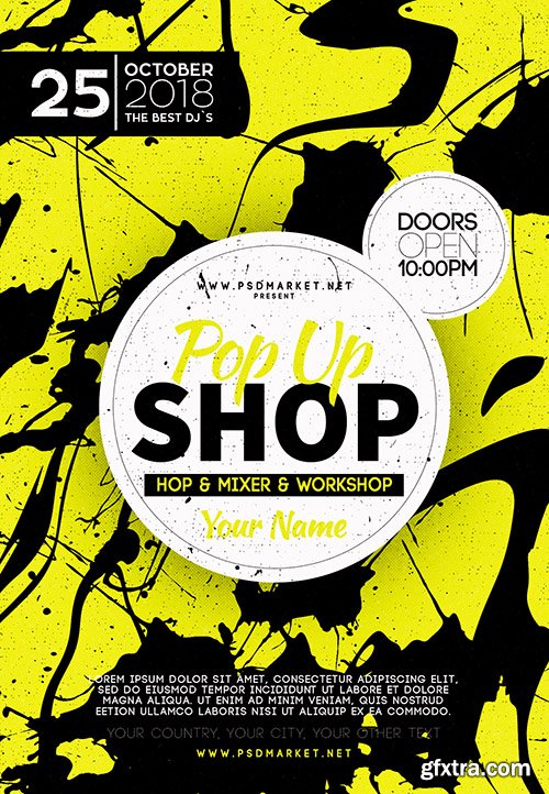 Pop up Store Flyer – PSD Template Pop up Store Flyer – PSD Template