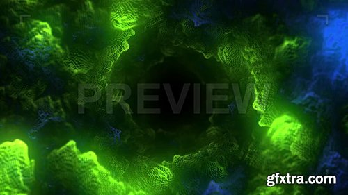 Green And Blue Particle Tunnel 87220