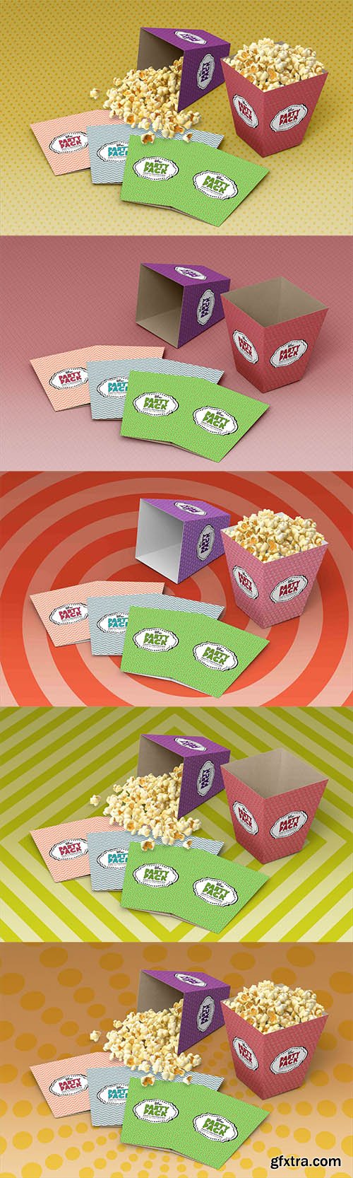Popcorn Tub Party Packaging Mockup Popcorn Tub Party Packaging Mockup