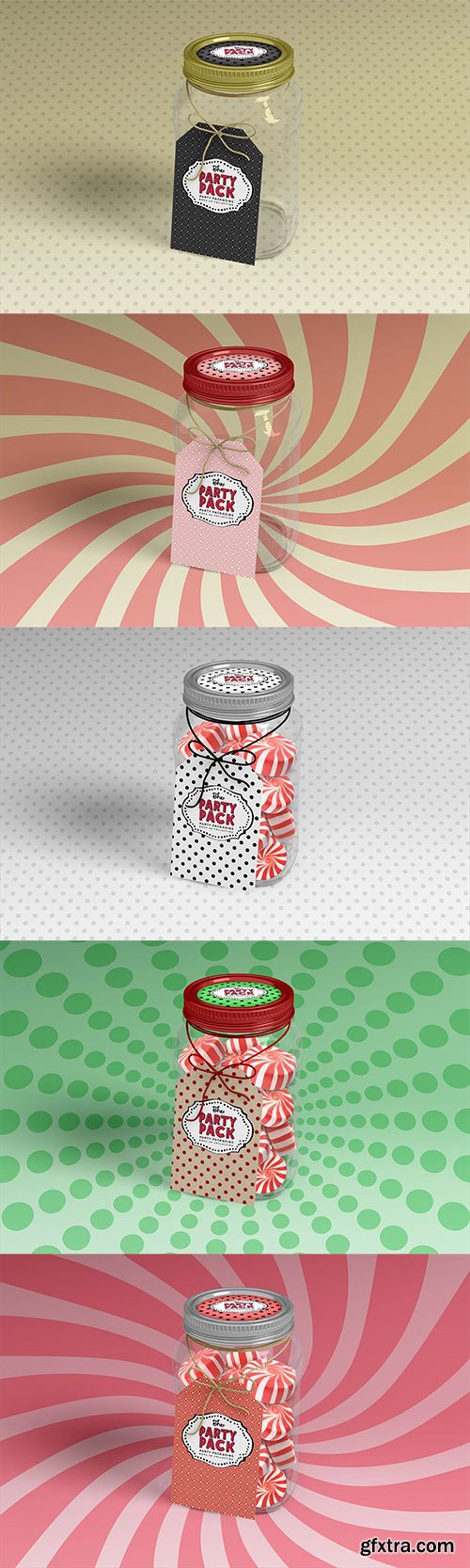 Mason Jar Gift Pack Party Packaging Mockup Mason Jar Gift Pack Party Packaging Mockup