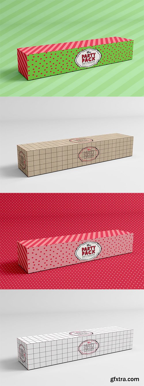 Tube Box Party Packaging Mockup Tube Box Party Packaging Mockup