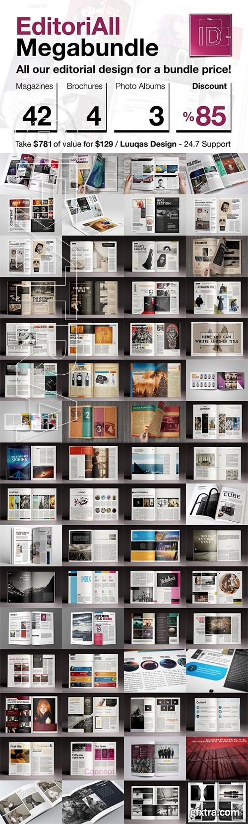 CreativeMarket - Indesign EditoriAll Megabundle