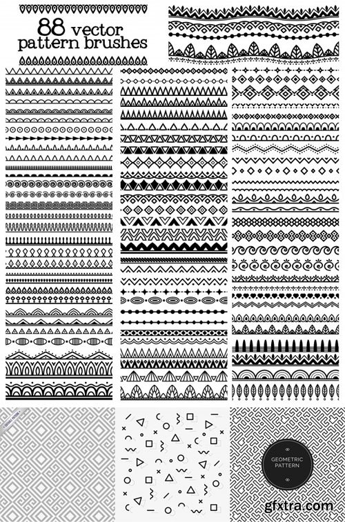 Collection of Ornamental Patterned Elements in Vector [Ai/EPS]