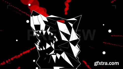 Low Poly Wolf Head VJ Loop 87913