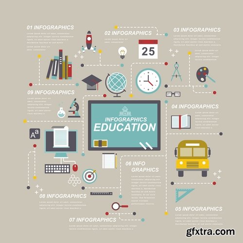 Business Infographics, Education Web Design Elements 25xEPS Business Infographics, Education Web Design Elements 25xEPS