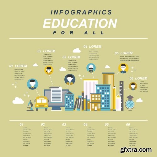 Business infographics education Web design element icon 25 EPS