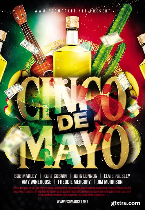 Cinco De Mayo Party Flyer – PSD Template Cinco De Mayo Party Flyer – PSD Template