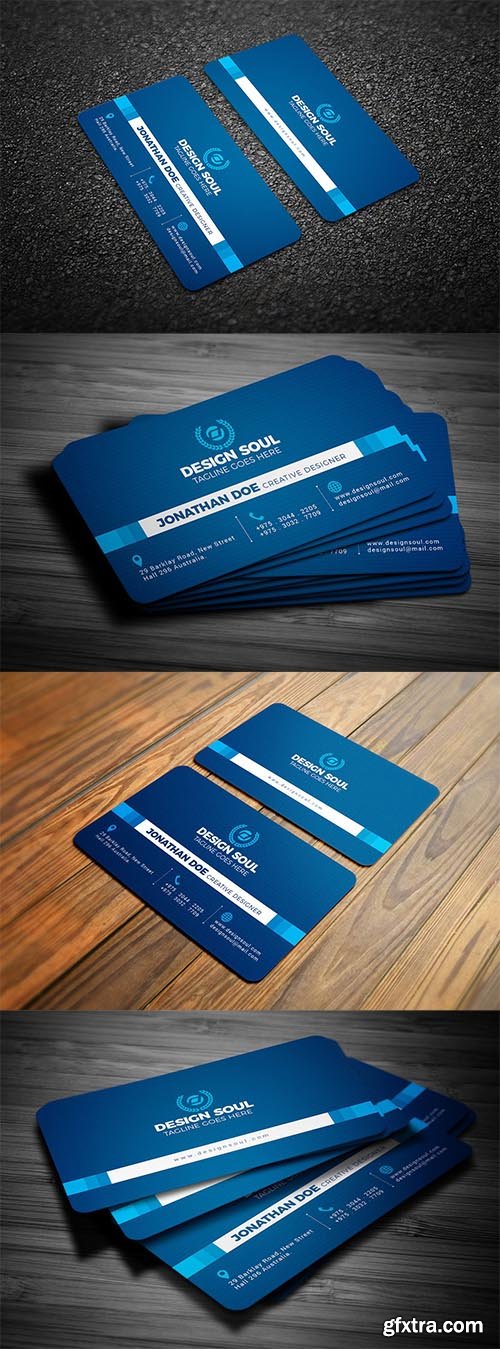Blue Corporate Business Card Blue Corporate Business Card
