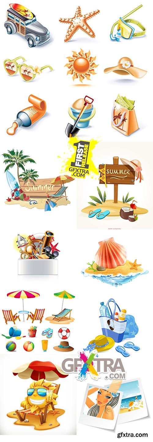 Summer holiday by sea and beach accessories 6