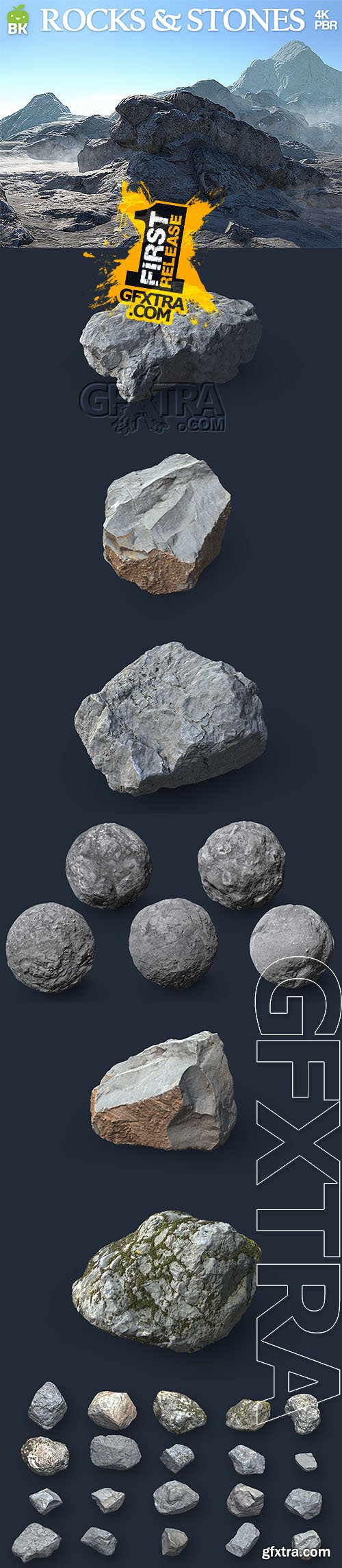 CubeBrush - BK - HD Rocks &amp; Stones