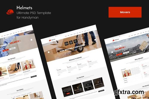 Helmets - Movers Ultimate PSD Template for Handyman