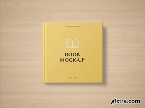 Hard Cover Square Book Mockup - Set 2