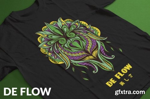 De Flow T-Shirt Design Template