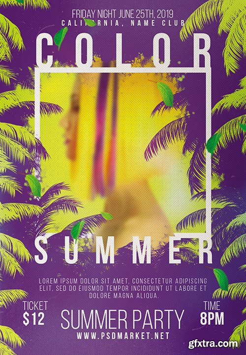 Summer color flyer – Summer psd template Summer color flyer – Summer psd template