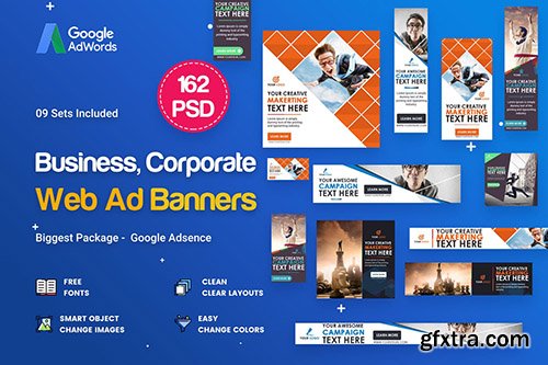 Multipurpose, Business Banners Ad - 162 PSD Multipurpose, Business Banners Ad - 162 PSD