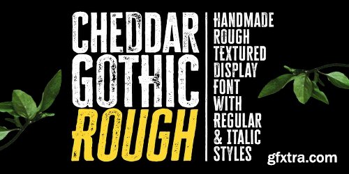 Cheddar Gothic Rough Font Family - 2 Fonts Cheddar Gothic Rough Font Family - 2 Fonts