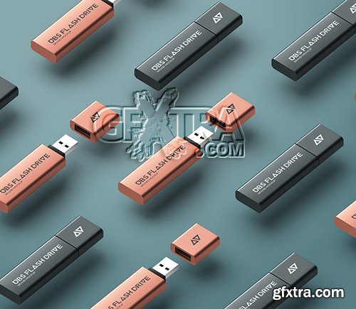 Psd Usb Flash Drive Brand Mockup