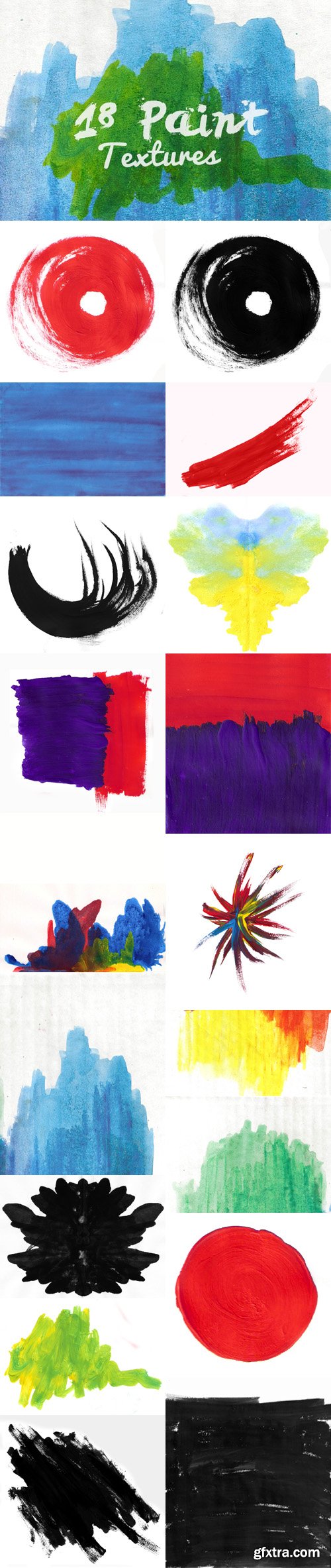 18 Paint Textures (PNG)