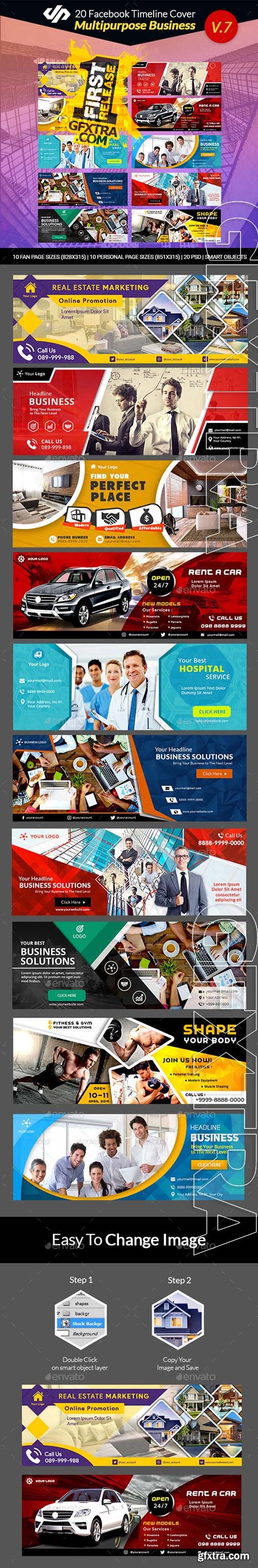 20 Multipurpose Facebook Timeline Covers V7 - AR 22355585