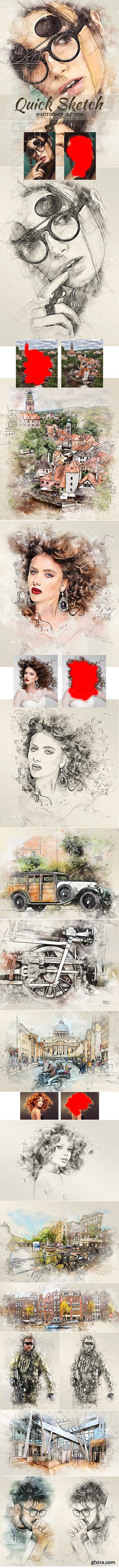GraphicRiver - Quick Sketch Photoshop Action 22385491