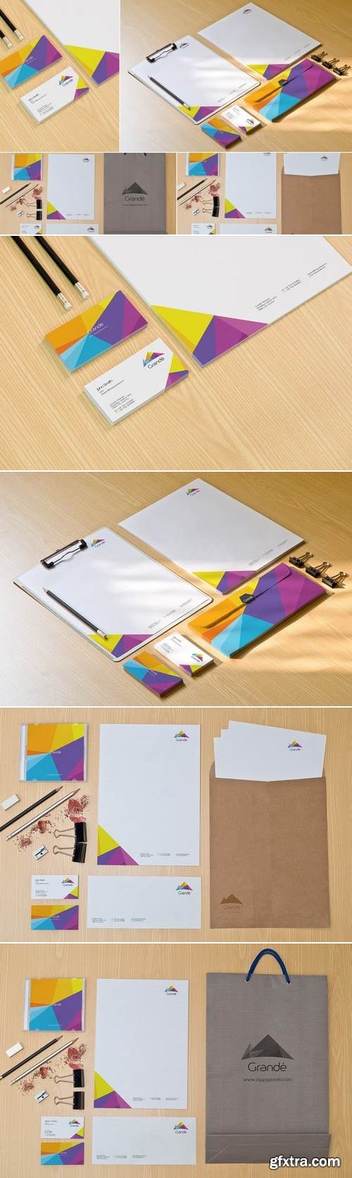 Corporate Stationery Mockups PSD
